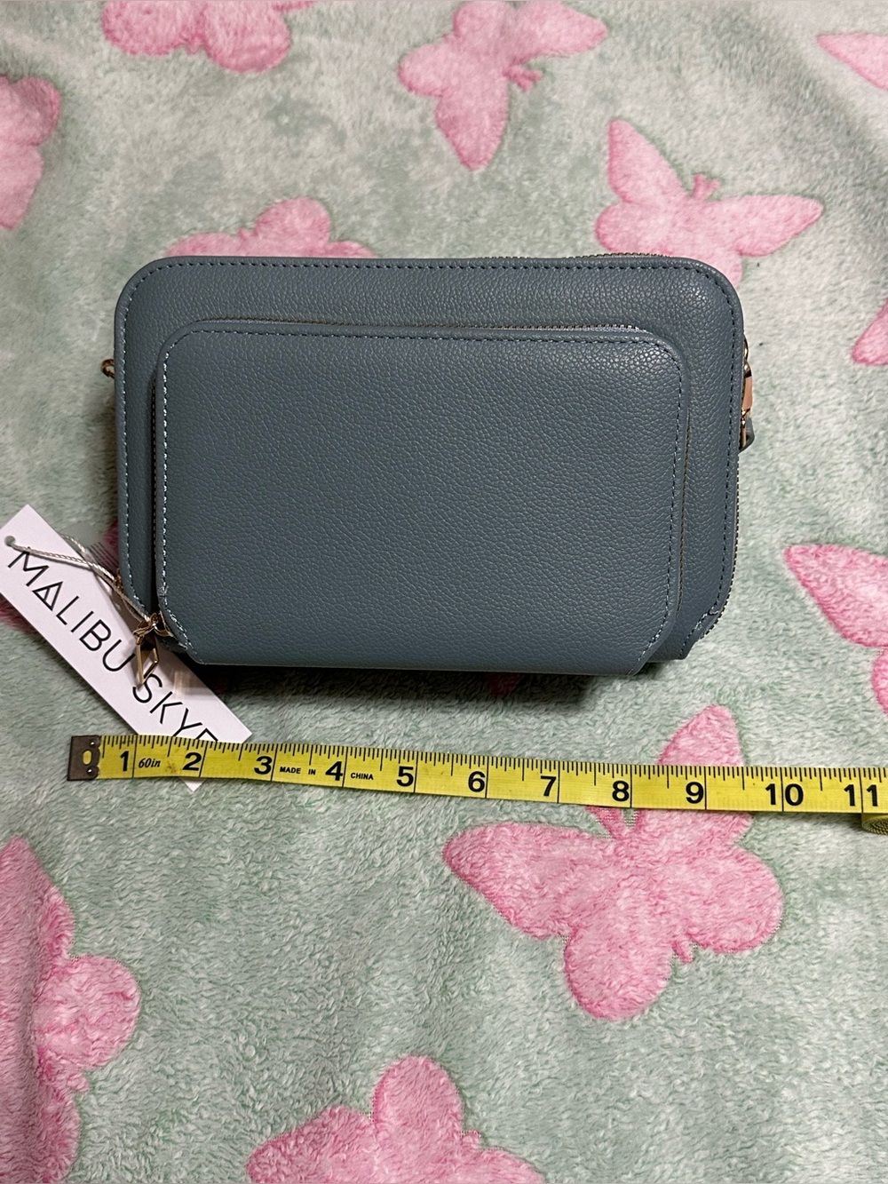 Cool Grey Multi-Pouch Crossbody Purse